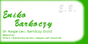 eniko barkoczy business card